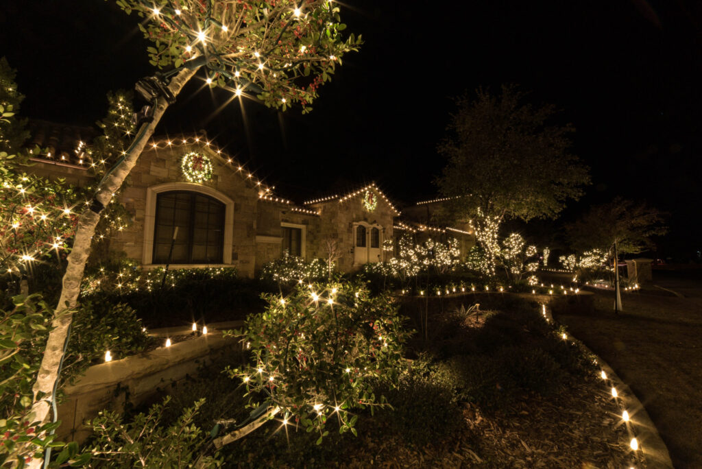 christmas lighting installation
